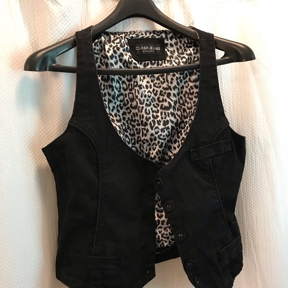 Black Denim Vest